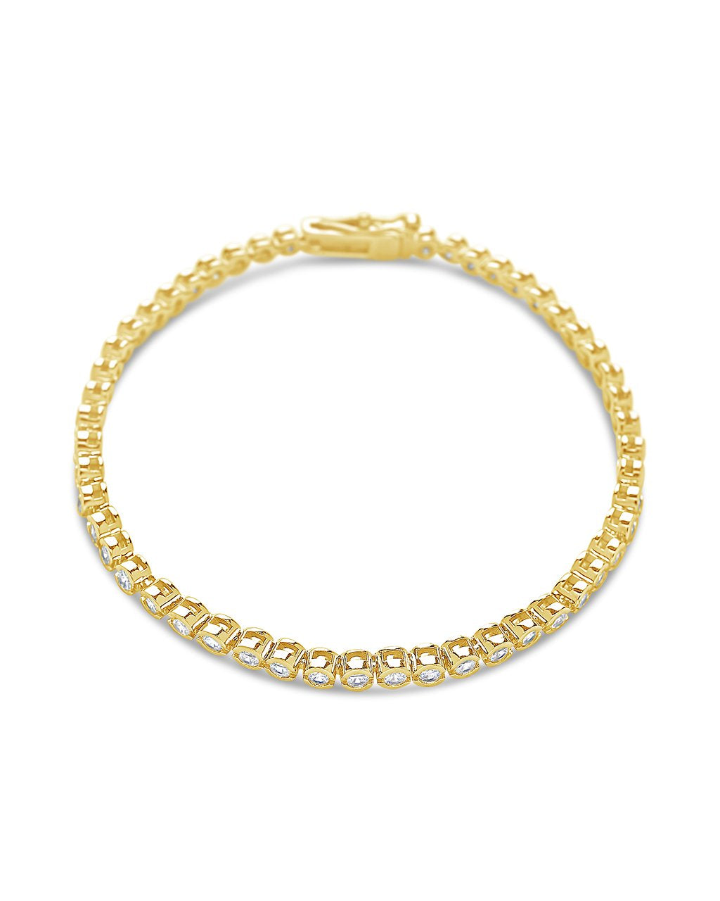 Sterling Forever Bezel CZ Tennis Bracelet by Sterling Forever