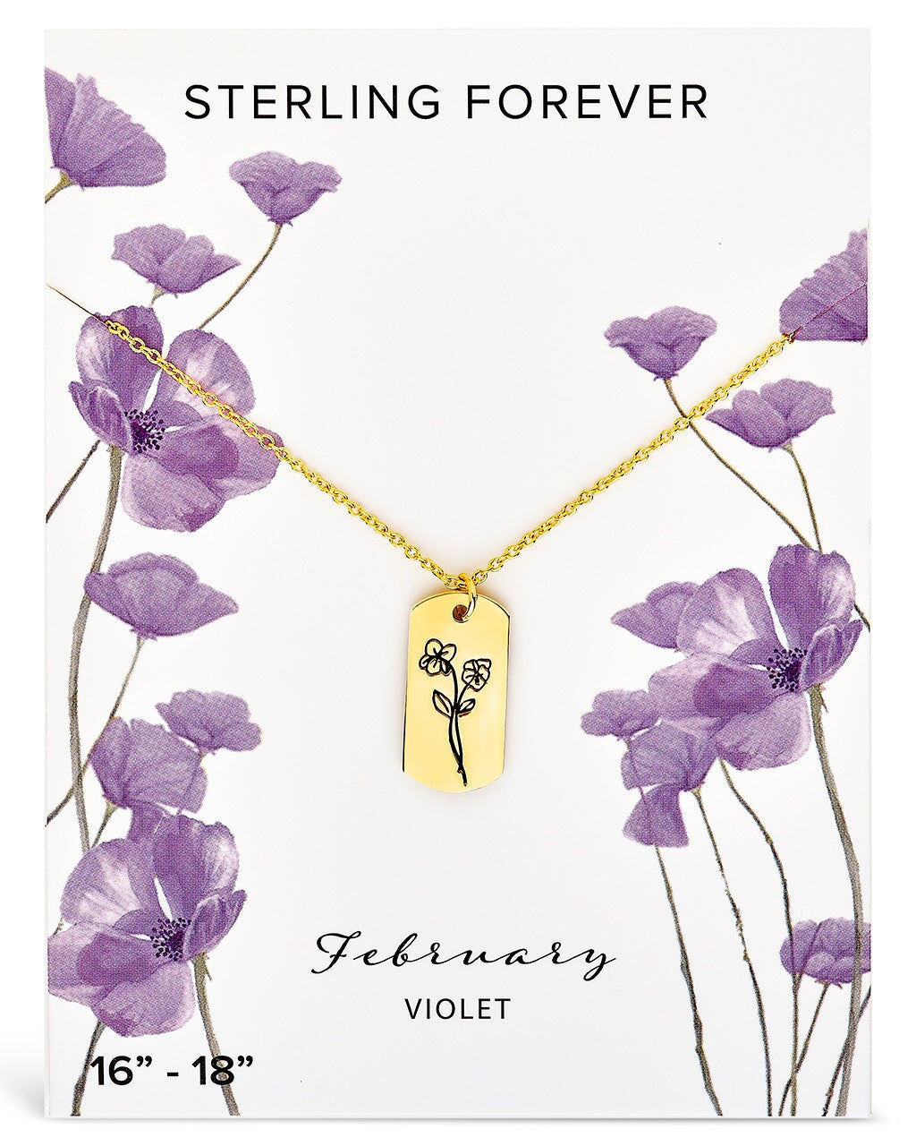 Sterling Forever Birth Flower Pendant by Sterling Forever