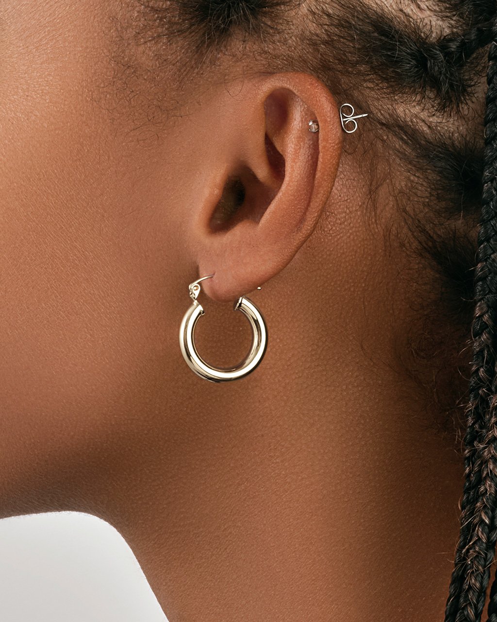 Sterling Forever Chunky Tube Hoops by Sterling Forever