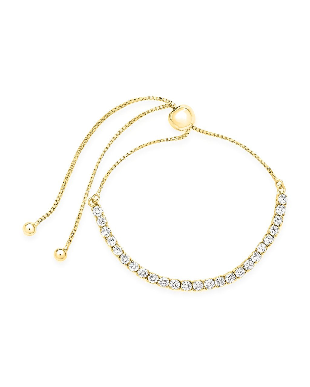Sterling Forever CZ Bolo Slider Bracelet by Sterling Forever