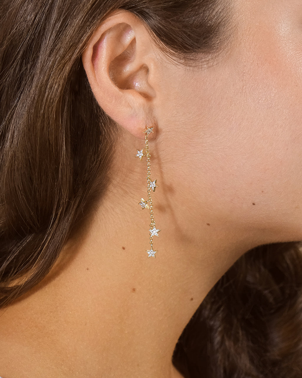 Sterling Forever CZ Star Drop Earrings by Sterling Forever