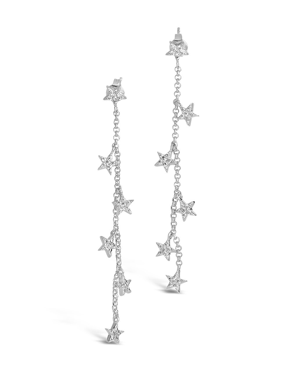 Sterling Forever CZ Star Drop Earrings by Sterling Forever