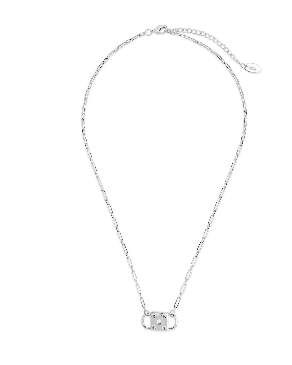 Sterling Forever Double Padlock Pendant by Sterling Forever