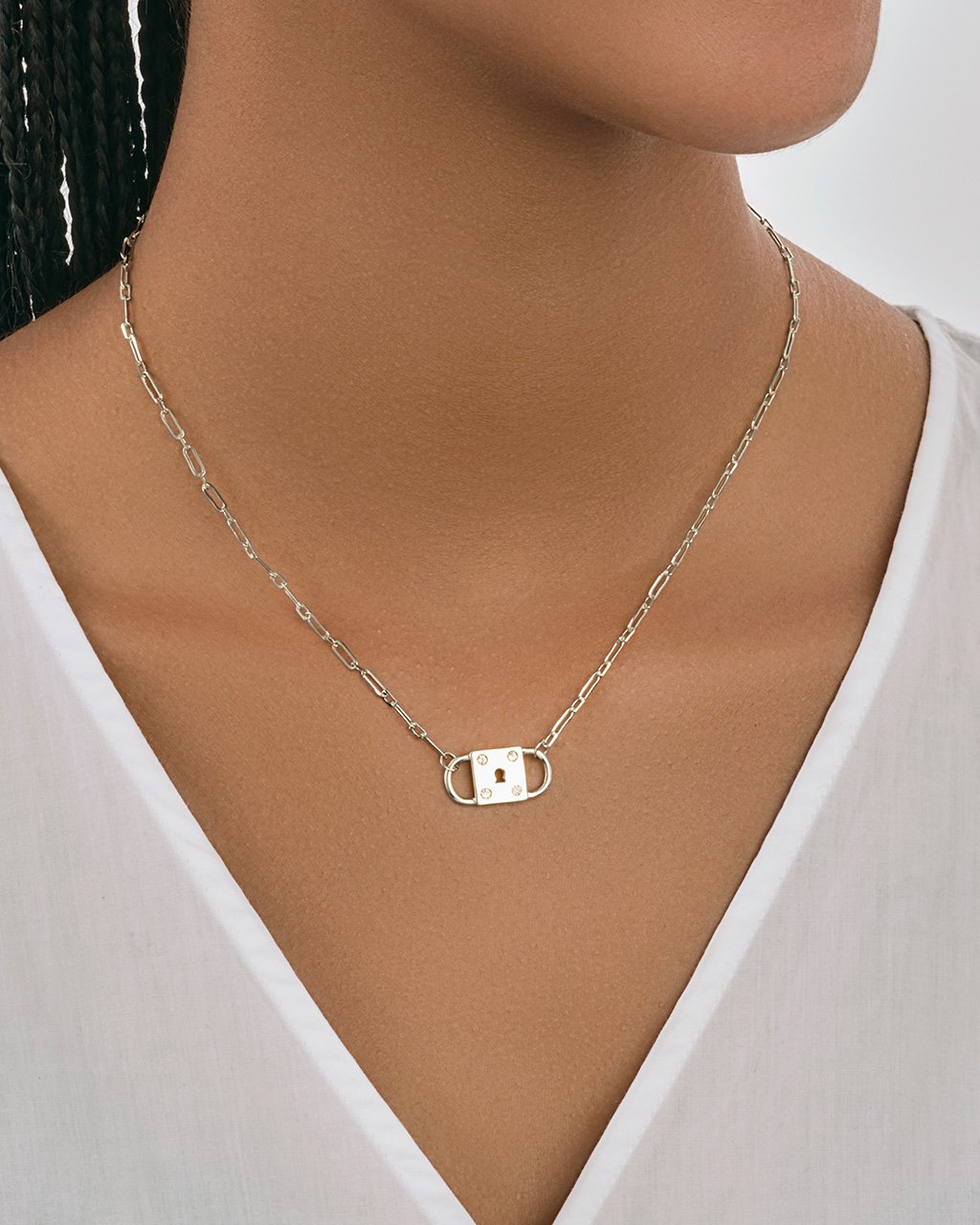 Sterling Forever Double Padlock Pendant by Sterling Forever