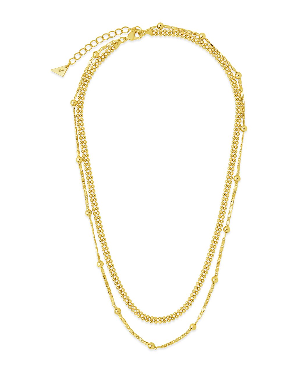 Sterling Forever Layered Beaded Chain Necklace by Sterling Forever