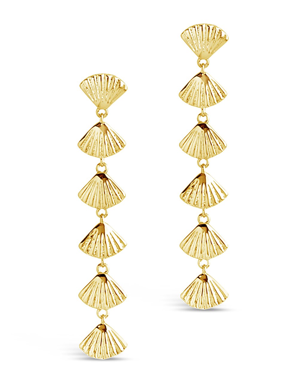 Sterling Forever Scallop Shell Drop Earrings by Sterling Forever