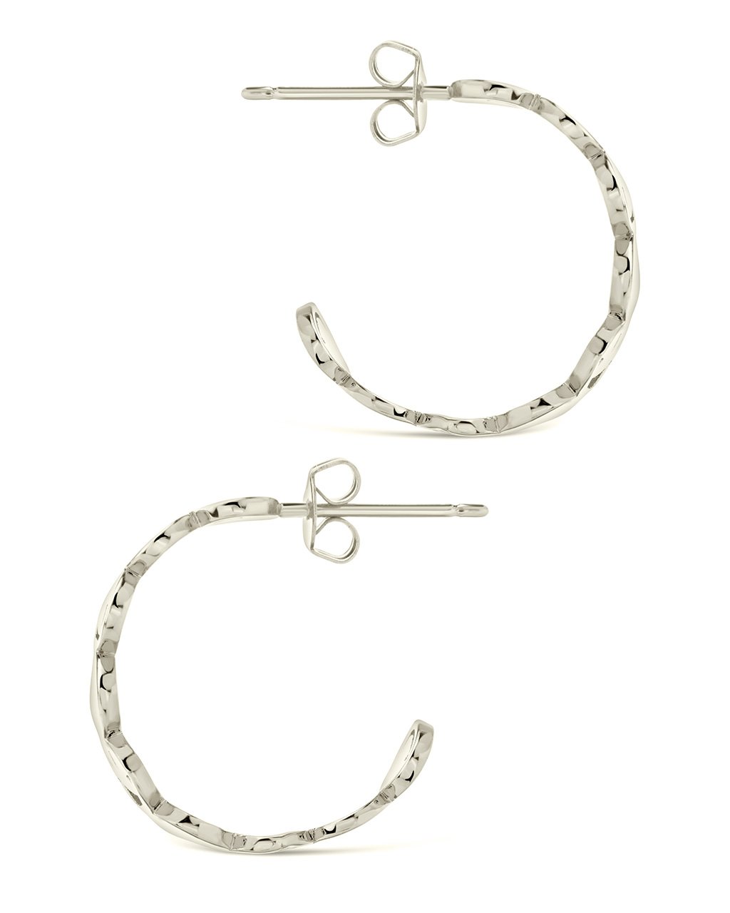 Sterling Forever Smile Hoop Earrings by Sterling Forever