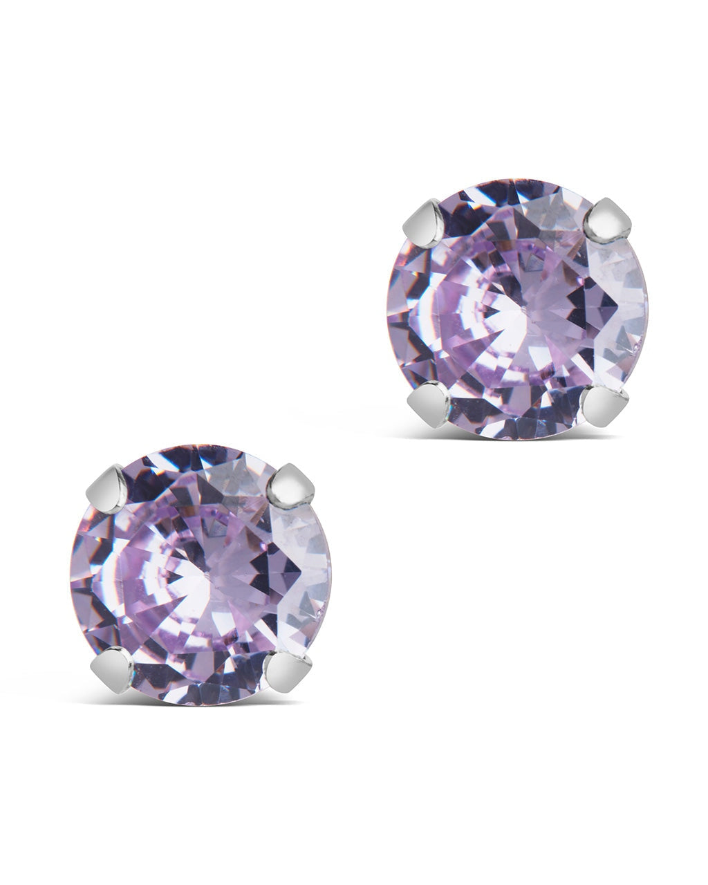 Sterling Forever Sterling Silver 7mm Rainbow CZ Studs by Sterling Forever