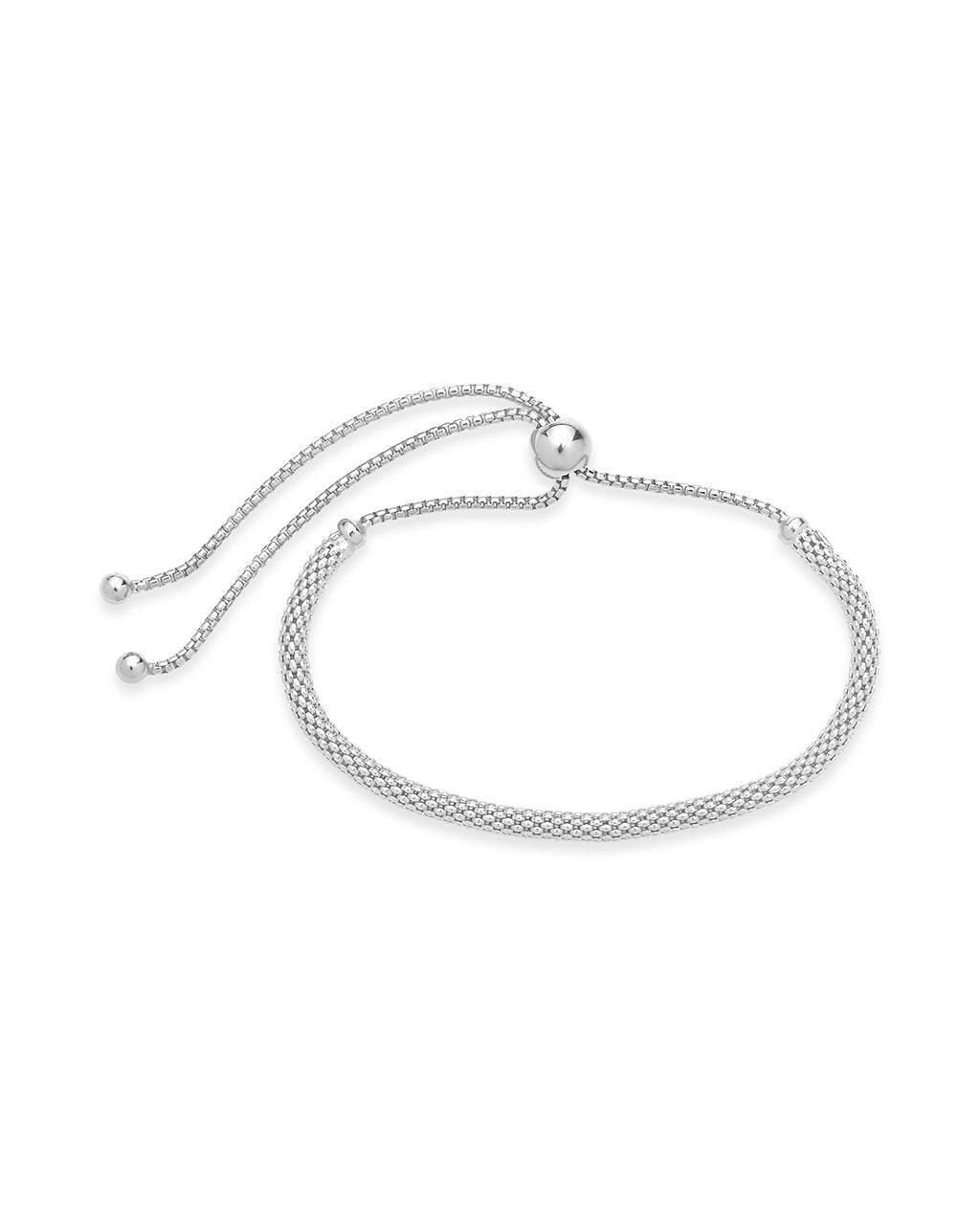 Sterling Forever Sterling Silver Mesh Slider Bracelet by Sterling Forever