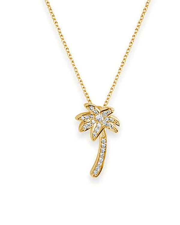 Sterling Forever Sterling Silver Palm Tree Pendant Necklace by Sterling Forever