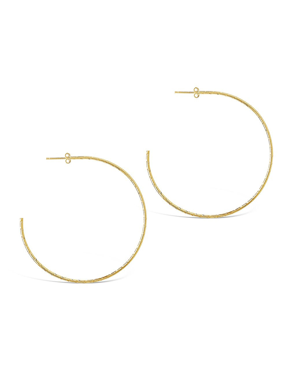 Sterling Forever Sterling Silver Textured Hoops by Sterling Forever