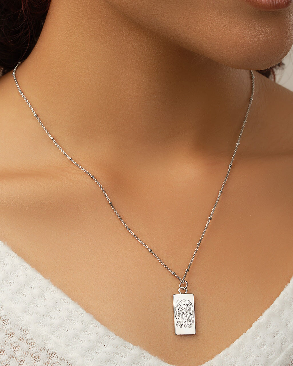 Sterling Forever The Lovers Tarot Card Necklace by Sterling Forever