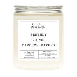 Wicked Good Perfume Freshly Signed Divorce Papers Candle by Wicked Good Perfume